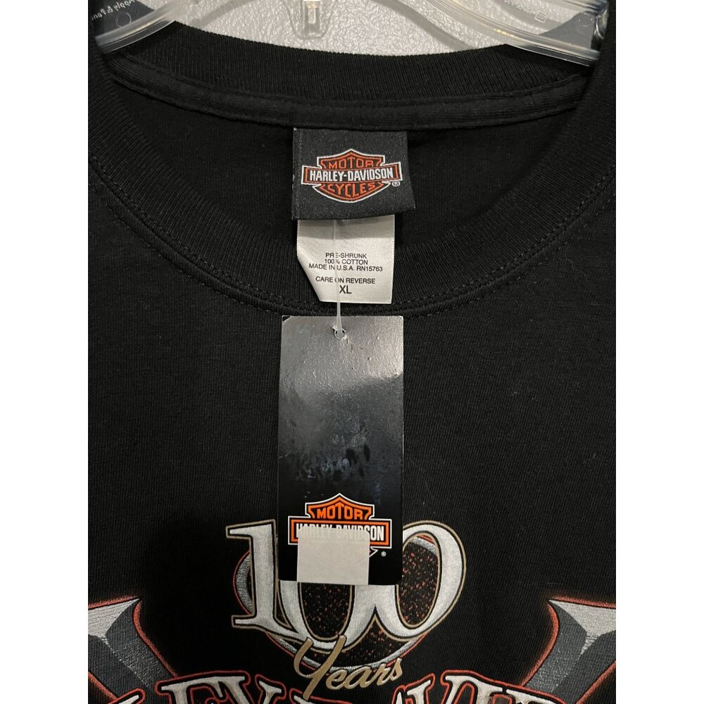 Harley Davidson Heritage Black LS T-Shirt Made in USA Hal's HD New Berlin, WI - Picture 6 of 7